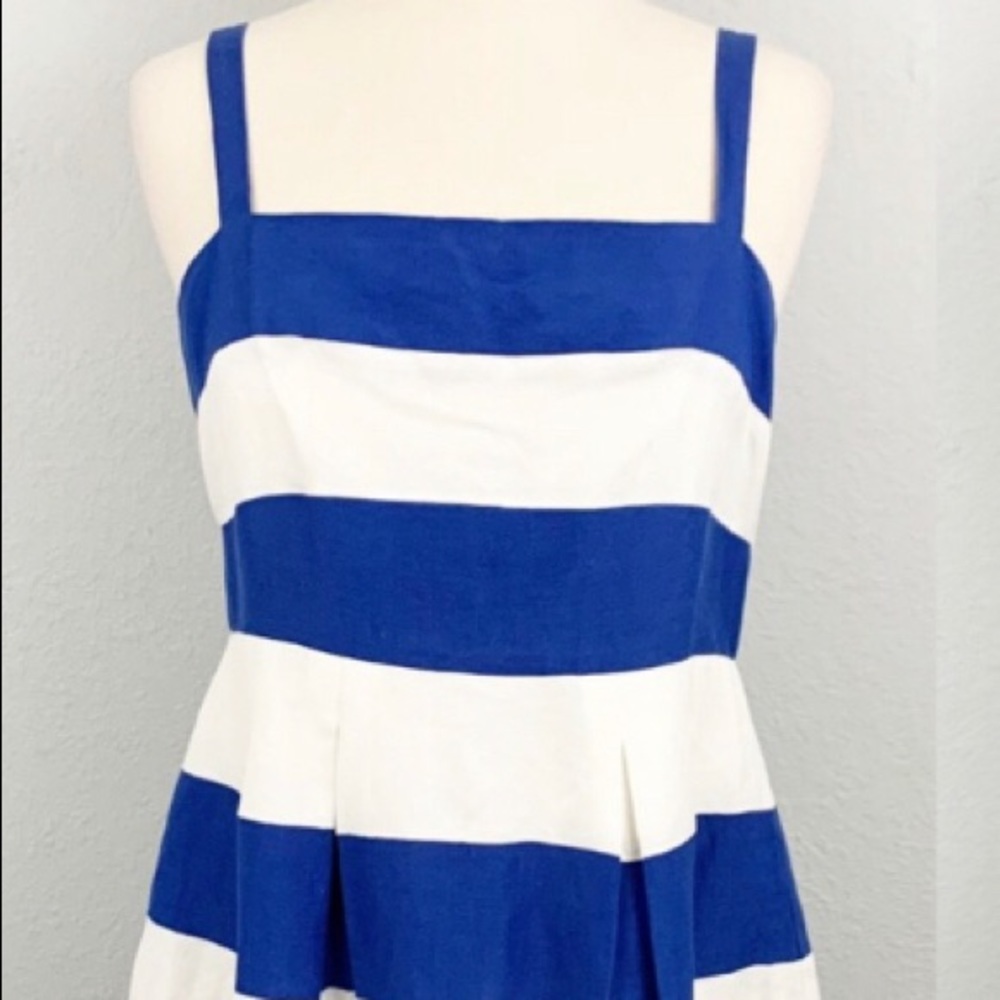 Ann Taylor LOFT Striped Fit and Flare Dress 4P